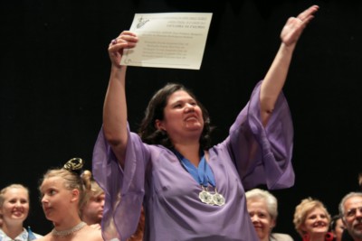 Recogiendo los premios en Gorizia