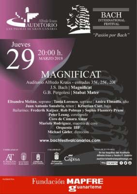 Cartel del Concierto "Magnificat" en el International Bach Festival 2018 