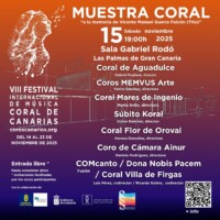 Participamos y coorganizamos una nueva edición del Festival Internacional de Música Coral de Canarias que continúa con el mismo espíritu desde su creación, un reconocimiento a la labor coral que se realiza en Canarias de la que estamos inmensamente orgullosos.