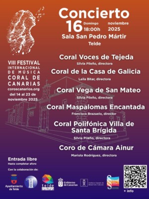 Participamos y coorganizamos una nueva edición del Festival Internacional de Música Coral de Canarias que continúa con el mismo espíritu desde su creación, un reconocimiento a la labor coral que se realiza en Canarias de la que estamos inmensamente orgullosos.